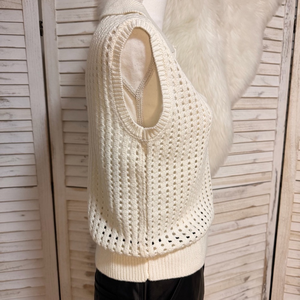 Sanctuary Cream Knit Sweater Vest - Picture 5 of 6